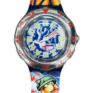 Swatch Watch TOVARISCH SDM105 1995 Scuba 200 Diver Swiss Made Plastic Quartz